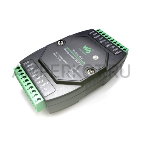 8-ми канальный конвертор Waveshare RS485 Modbus RTU на аналоговый выход 0-10V, фото 2