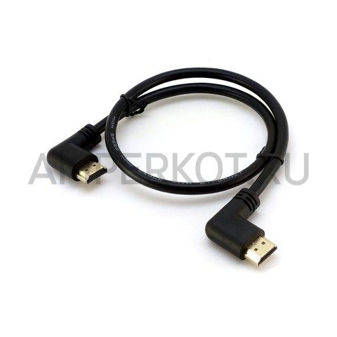 Кабель HDMI - HDMI двойной правый поворот 15 см, фото 1