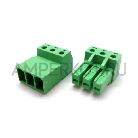 Высокотоковый клеммник (комплект) 2EDGKCM-7.62 3 контакта 300V/10A, фото 1
