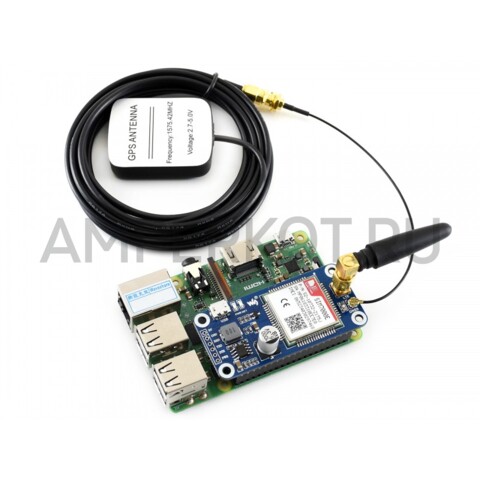 Коммуникационный модуль Waveshare SIM7000E для  Raspberry Pi NB-IoT, eMTC, EDGE, GPRS, GNSS Европа, фото 2
