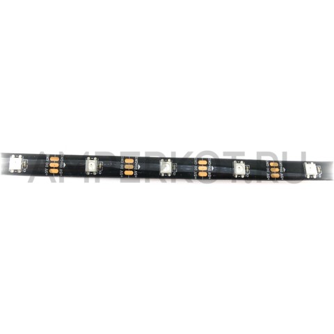 RGB LED лента с адресными светодиодами WS2812B 5м (30 диодов на метр), черная IP65, фото 2