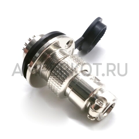 Разъем Разъем GX19M 15 контактов 19 мм (комплект штекер + гнездо с фланцем+крышка), фото 5