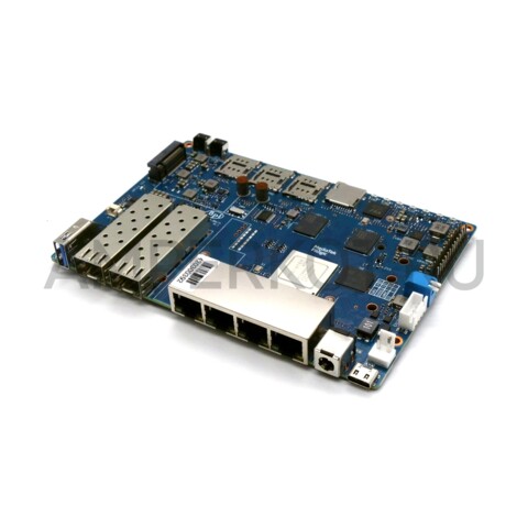 Одноплатный компьютер Banana Pi BPI-R4  MTK MT7988A 4ГБ RAM 8ГБ  eMMC WIFI7 4 порта 1 ГБит 2 SFP порта 10 Гбит, фото 1
