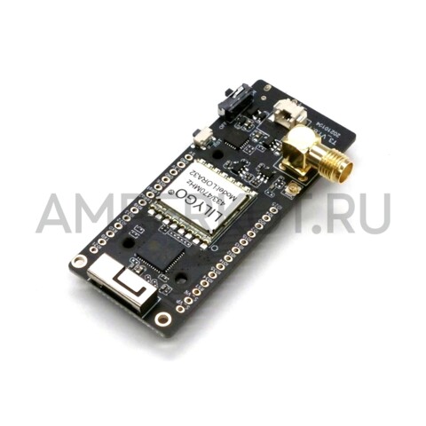 Отладочная плата LILYGO TTGO LoRa32 V2.1 ESP32 OLED LoRa SX1278 433 МГц Disaster-Radio, фото 1