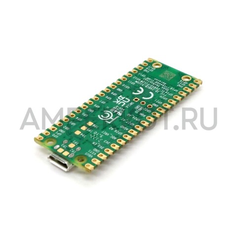Плата микроконтроллера Raspberry Pi Pico W RP2040 133МГц 2MB WIFI 802.11n, Bluetooth 5.2 (LE), фото 2