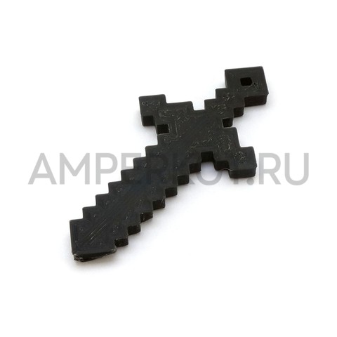 Меч из Minecraft, 3d модель брелок черный, фото 1