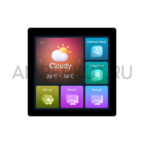 4” HMI IPS дисплей Waveshare 480 × 480 CPT ESP32-S3 WiFi/Bluetooth/RS485/CAN, фото 1