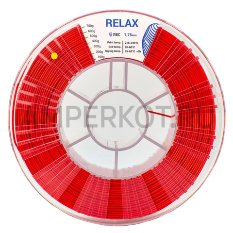 Пластик для 3D-принтера REC PETG (RELAX) 1.75мм Красный (RAL 3028) 750г, фото 2