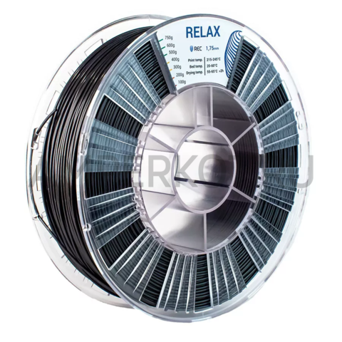 Пластик для 3D-принтера REC PETG (RELAX) 1.75мм серебристый  750г, фото 1