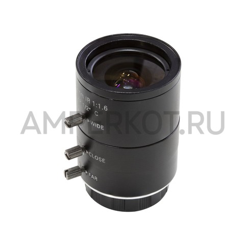 Варифокальный объектив Arducam для камеры Raspberry Pi HQ, 87.2°-39°, 4-12 мм C-Mount Lens с C-CS адаптером C2004ZM12, фото 1