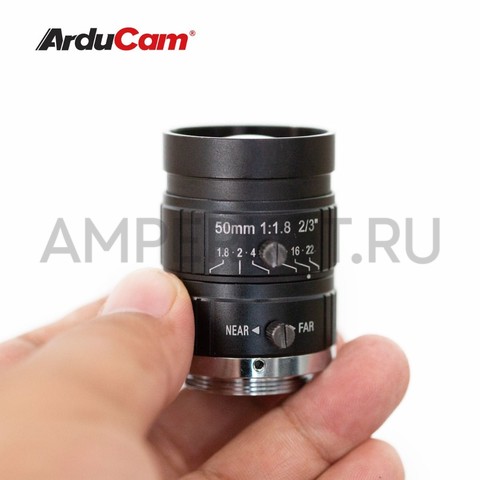 Объектив Arducam для камеры Raspberry Pi HQ, 10°, 50 мм, ручной фокус и диафрагма, CS-Mount, фото 4
