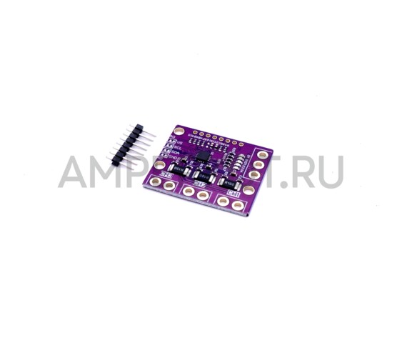 Трехканальный датчик напряжения и тока MCU-3221 INA3221 I2C 26V DC 1,638 А (фиолетовая плата), фото 2