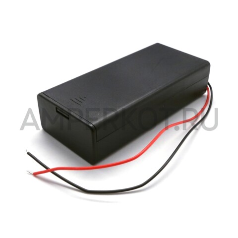 Бокс для двух аккумуляторов 18650 (последовательное подключение), фото 1