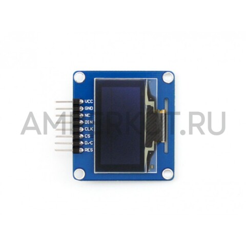 1.3” OLED дисплей Waveshare (A) 128x64 SPI/I2C SH1106 голубой угловой разъем, фото 5