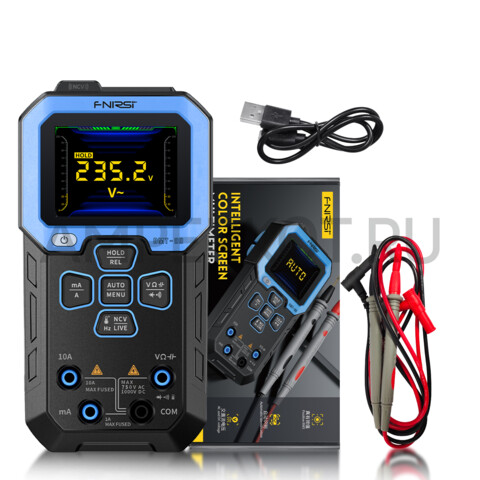 FNIRSI DMT-99 Интеллектуальный цифровой мультиметр с цветным экраном Blued, фото 4