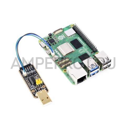 Конвертер Waveshare USB-UART для Raspberry Pi 5, фото 5