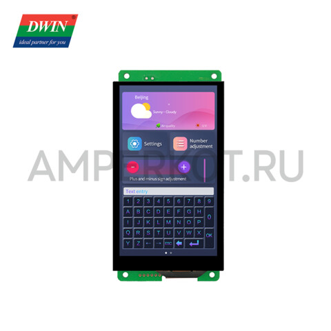 5" HMI дисплей DWIN DMG85480C050_03WTC IPS-TFT 480x854 Емкостной сенсор ASIC T5L1 UART (коммерческий класс), фото 2