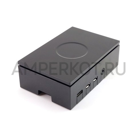 Пластиковый корпус для Raspberry Pi 4 ASM-1900136-21 черный, фото 2