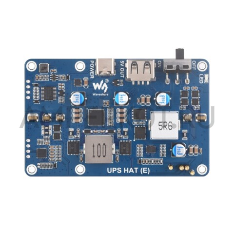Модуль расширения Waveshare UPS HAT (E) для Raspberry Pi, 4×21700 Li, Быстрая зарядка, 5V/6A, фото 5