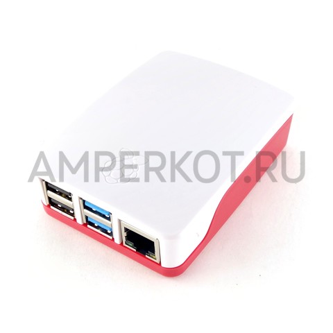 Официальный красно-белый корпус для Raspberry Pi 4, фото 1
