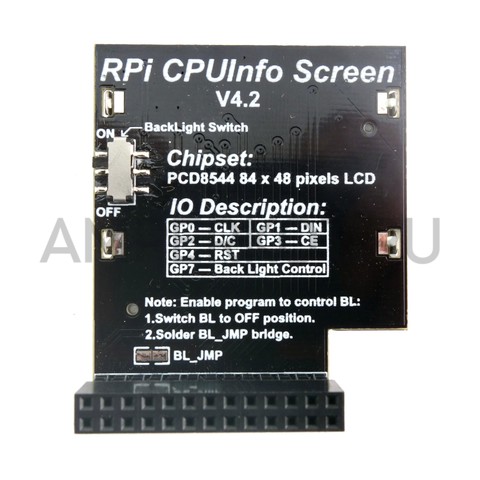 Raspberry Pi CPU монитор PCD8544 Shield V3.0, фото 2