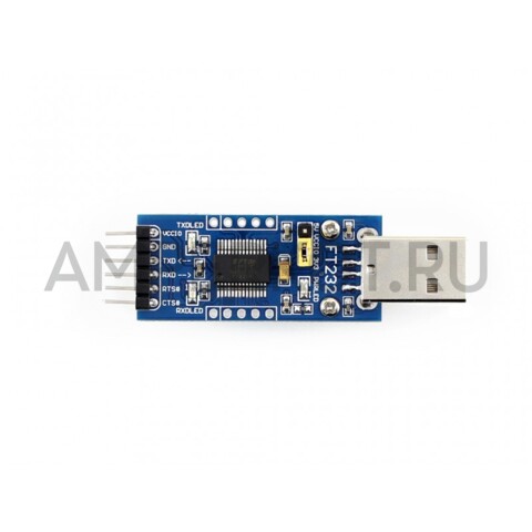 Waveshare конвертер интерфейса USB на UART на чипе FT232 (Type-A), фото 4