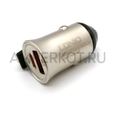 Автомобильное зарядное устройство LDNIO C509Q 1*USB Type-A/1*Type-C QC4.0+/PD3.0 36W кабель Type-C, фото 3