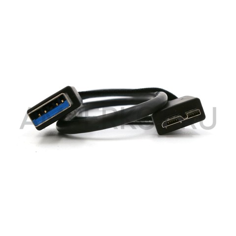 Кабель USB 3.0 Type A - Micro B 45 см черный, фото 2