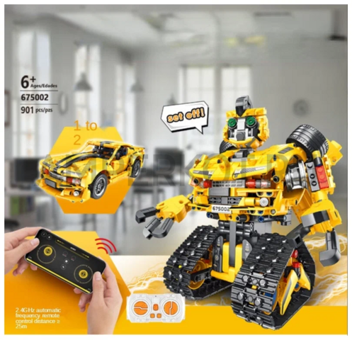 Конструктор робот-трансформер Бамблби 2в1 с возможностью простого программирования и управления с телефона 901 Деталь 6+ 675002, фото 5
