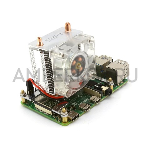 Башенный кулер Waveshare ICE Tower CPU Cooling Fan для Raspberry Pi 4B/3B+/3B, фото 2