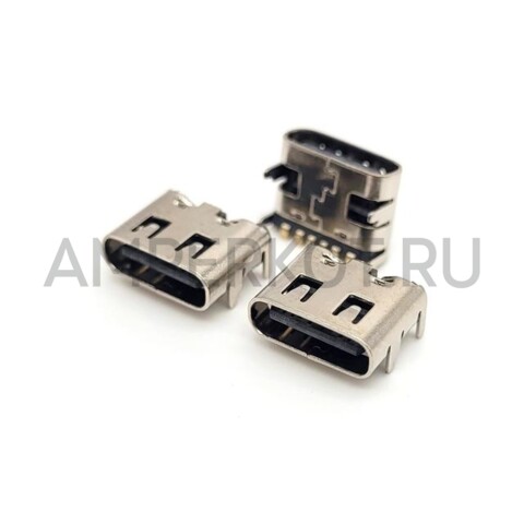 Разъем для пайки на плату Type-C USB 3.1 6P, фото 1