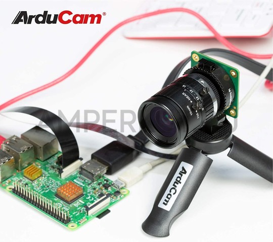 Объектив Arducam для камеры Raspberry Pi HQ, 30,8°, фокус 16 мм, ручная фокусировка и настройка диафрагмы крепление CS-Mount, фото 4