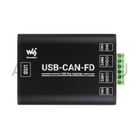 Высокопроизводительный адаптер Waveshare USB-CAN FD промышленного класса, интерфейсная карта связи шины CAN/CAN-FD и анализатор данных протокола CAN/CAN-FD Windows, фото 3