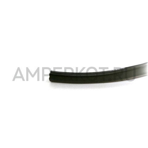 Плоский ПВХ уплотнитель для алюминиевого профиля 6 мм черный 1 метр, фото 1