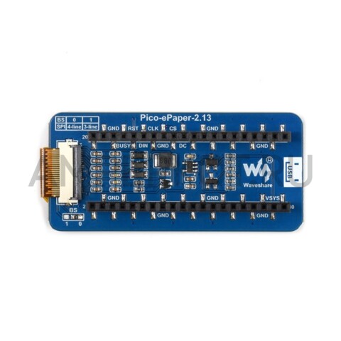 2.13" E-Paper E-Ink дисплей (B) Waveshare для Raspberry Pi Pico, 250×122, красный / черный / белый, SPI, фото 5