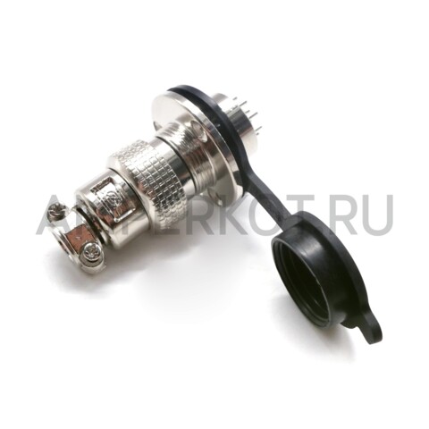 Разъем Разъем GX19M 12 контактов 19 мм (комплект штекер + гнездо с фланцем+крышка), фото 4