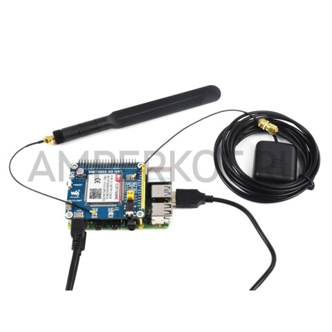 Коммуникационный модуль Waveshare SIM7600E 4G для Raspberry Pi, LTE Cat-4 4G / 3G, GNSS, для Европы, фото 2