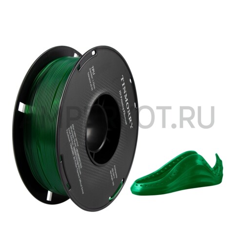 Пластик для 3D-принтера TINMORRY TPU 1.75мм 1 кг Изумрудно-зеленый прозрачный, фото 1