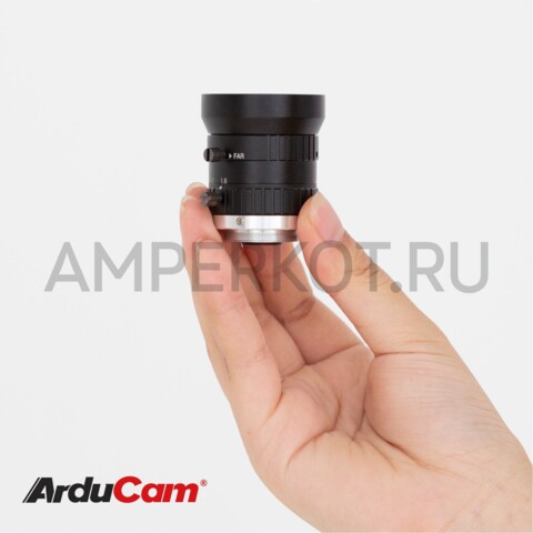 Объектив Arducam для камеры Raspberry Pi HQ, 60.3°, фокус 5 мм, ручная фокусировка и настройка диафрагмы крепление CS-Mount, фото 5
