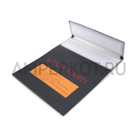 Защитный пакет для LiPo батарей 180x230мм цвет черный, фото 1