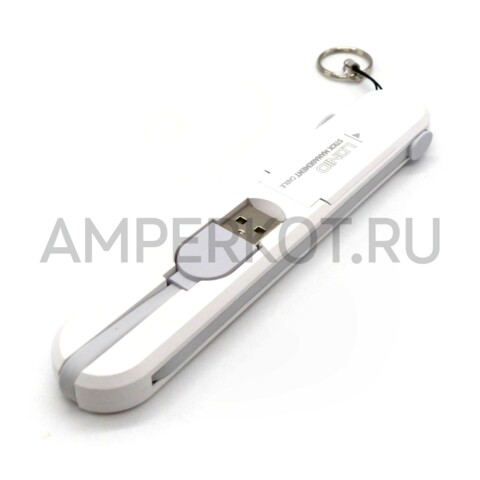 USB Кабель 3-в-1 LDNIO LC130 Type-A - Type-C/Lightning/MicroUSB 3.8A Плоский, фото 5