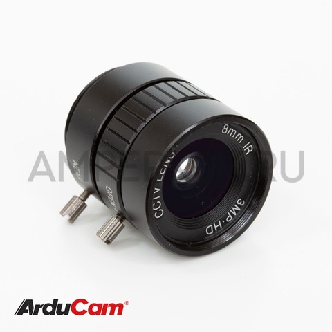 Объектив Arducam для камеры Raspberry Pi HQ, 50°, 8 мм, ручной фокус и диафрагма, CS-Mount CS2008ZM05A, фото 2