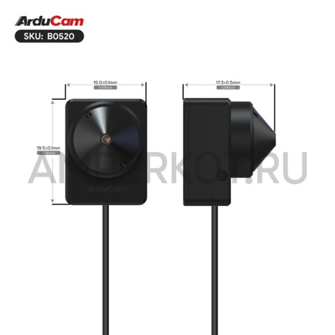 2 МП USB камера Arducam для съемки при слабом освещении 0,01 люкс 95°, фото 2