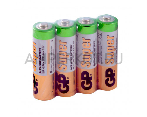 Алкалиновая батарейка GP Super  LR06/4S AA  4 шт, фото 1