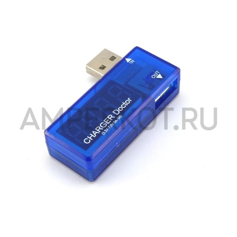 K09USB: USB амперметр и вольтметр, угловой, фото 1