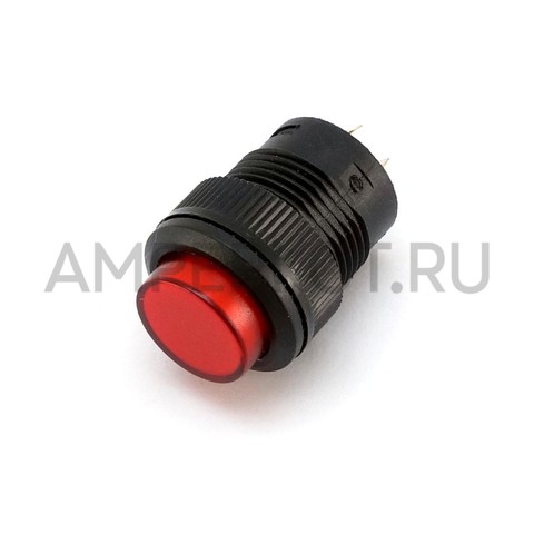 Красная кнопка с подсветкой 24V, 3A 250VAC, фото 1