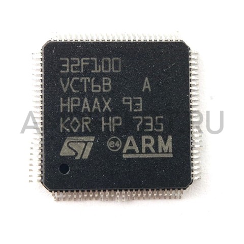 Микросхема микроконтроллера STM32F100VCT6B  в корпусе LQFP100, фото 1