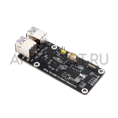 Плата расширения для Raspberry Pi 5 PCIe на 4 порта USB3.2 Gen1 (C) до 5Gbps, фото 2