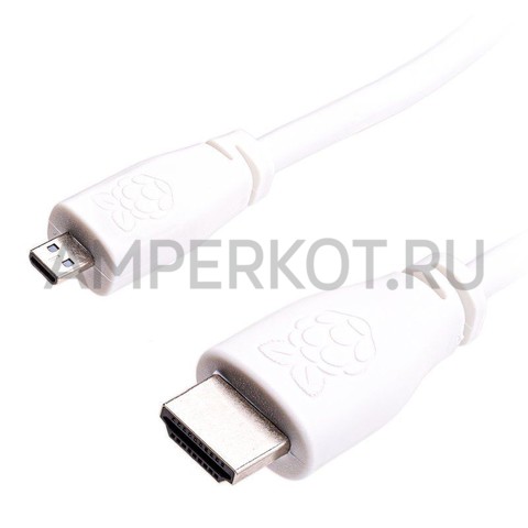 Официальный кабель-переходник MicroHDMI-HDMI для Raspberry Pi 4, фото 2