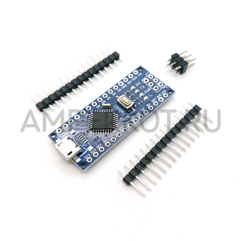 Плата Nano V 3.0 (Arduino-совместимая)  ATMEGA328P CH340C MicroUSB не распаянная, фото 1